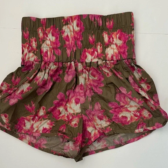 FP Movement Size S The Way Home Printed Shorts - Military Rose Combo - Picture 8 of 10